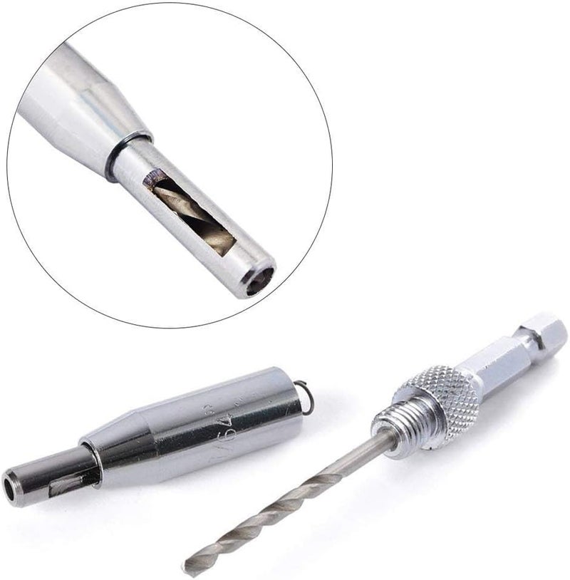 كيلا مجموعة لقم ثقب مفصلات ذاتية التمركز للأبواب والنوافذ والخزائن، أداة حفر لثقب المفصلات المركزية - 2 مم، 2.8 مم، 3.5 مم، 4.5 مم، 4 قطع - Image 4